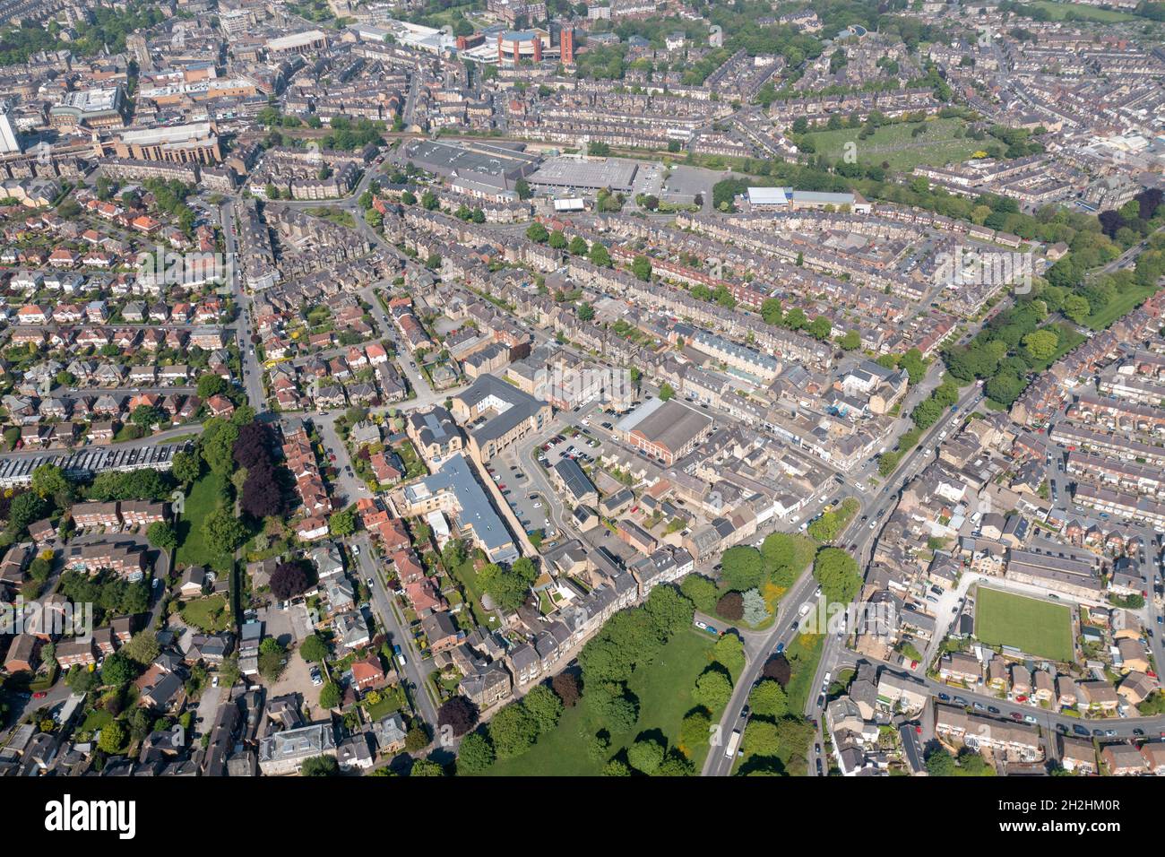 Aerial drone photo of the beautiful historical town of Harrogate, North ...