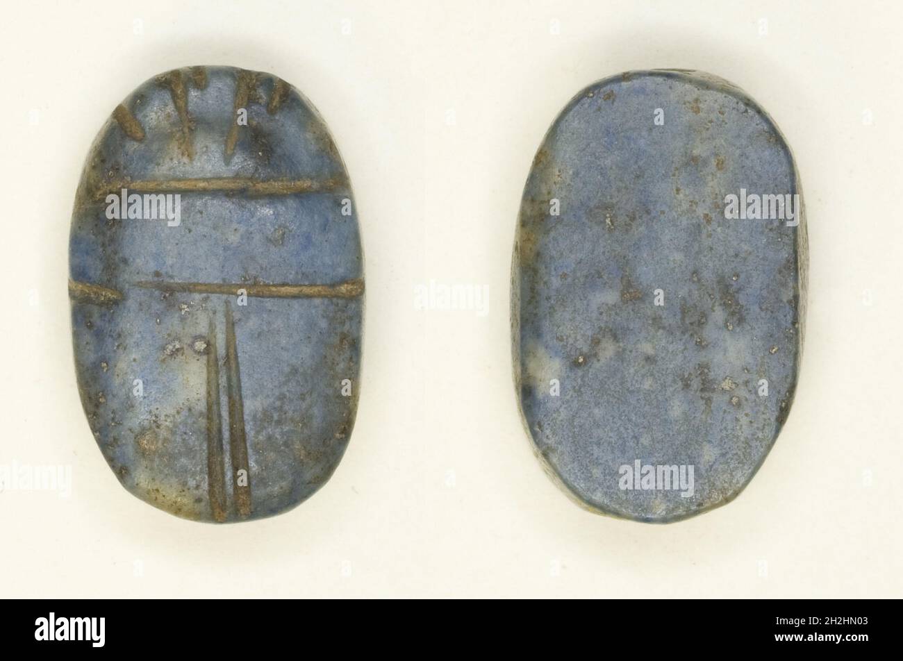 Scarab: Uninscribed, Egypt, Middle Kingdom (?), Dynasties 11-12 (about 2055-1773 BCE). Stock Photo