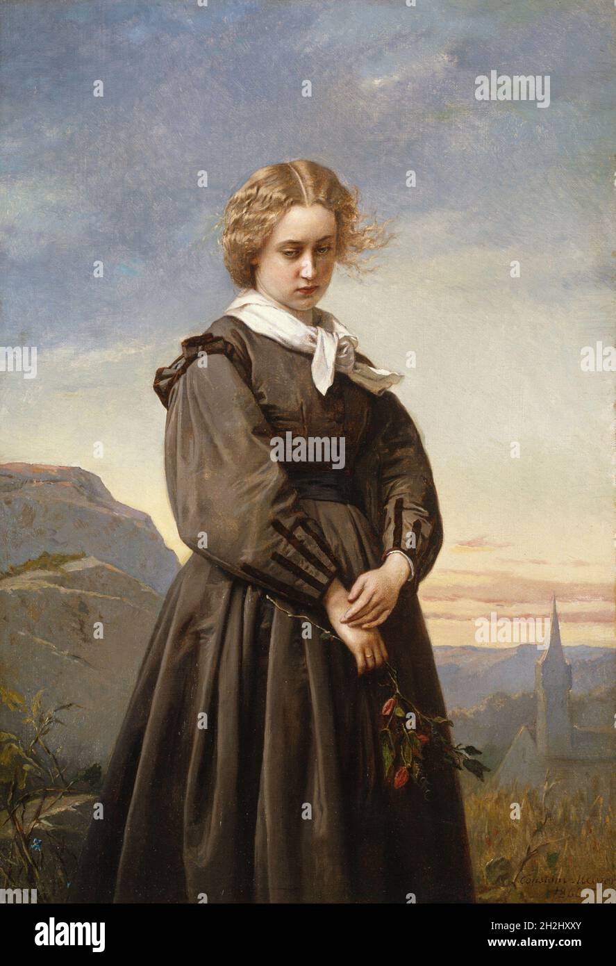 Pre raphaelite style woman flowers hi-res stock photography and images ...