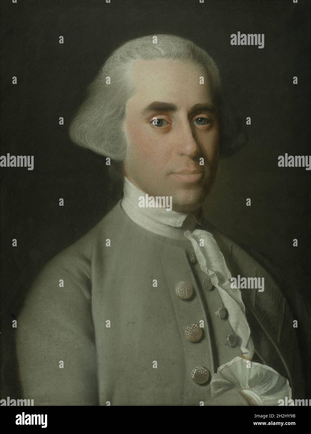 Henry Hill, c. 1765/70. A work made of pastel on brown paper laid down on canvas, linen or board. Stock Photo