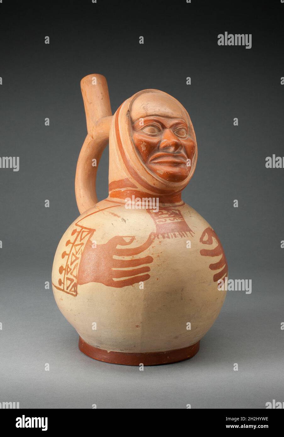 Vessel in the Form of a Figure with Sculpted Head and Arms and Hands ...