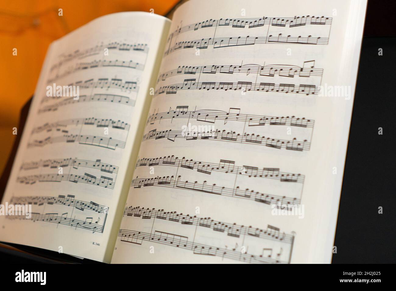 classical piece piano score, composed of ascending broken chords Stock