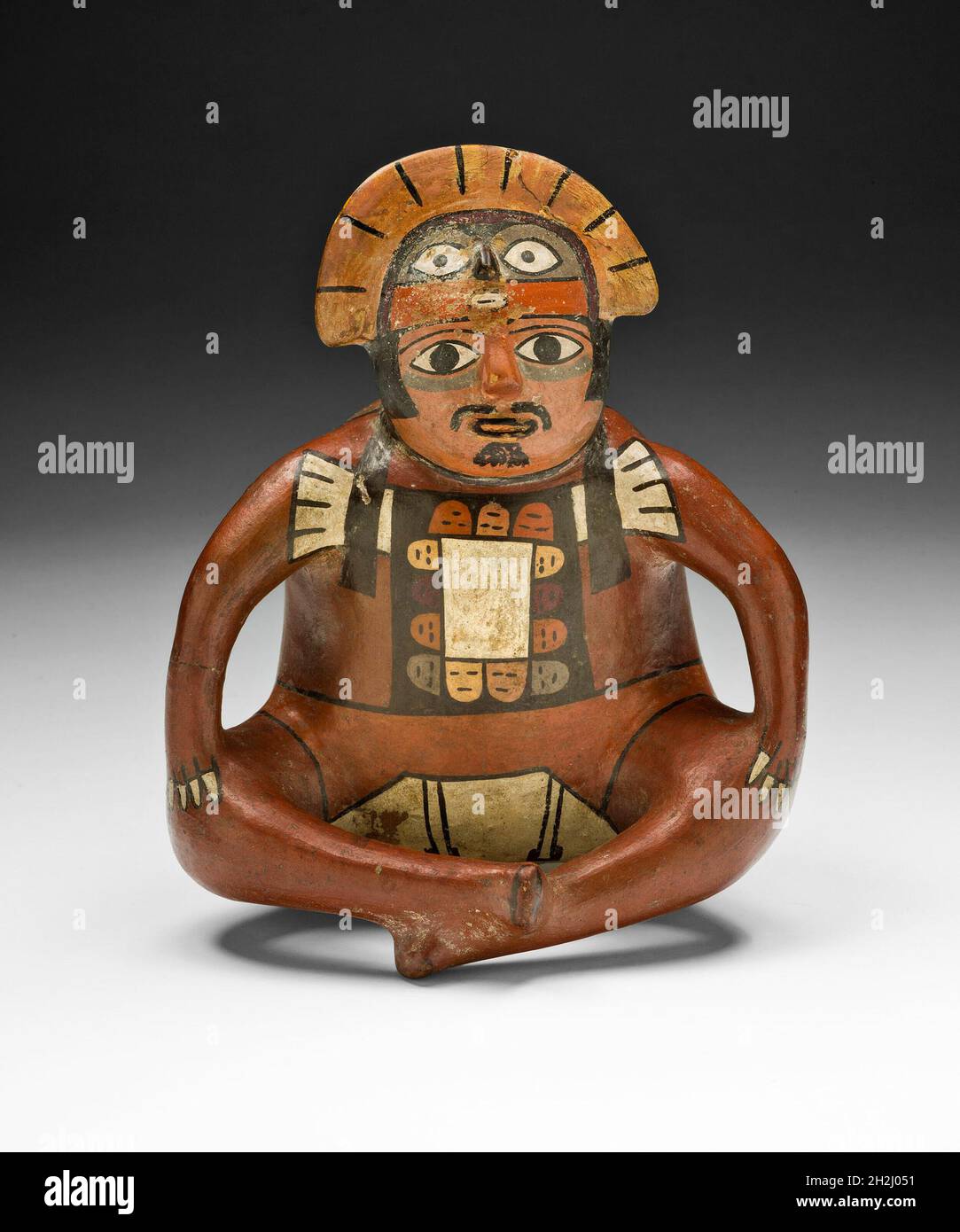Vessel in the Form of a Seated Ruler, 180 B.C./A.D. 500 Stock Photo - Alamy