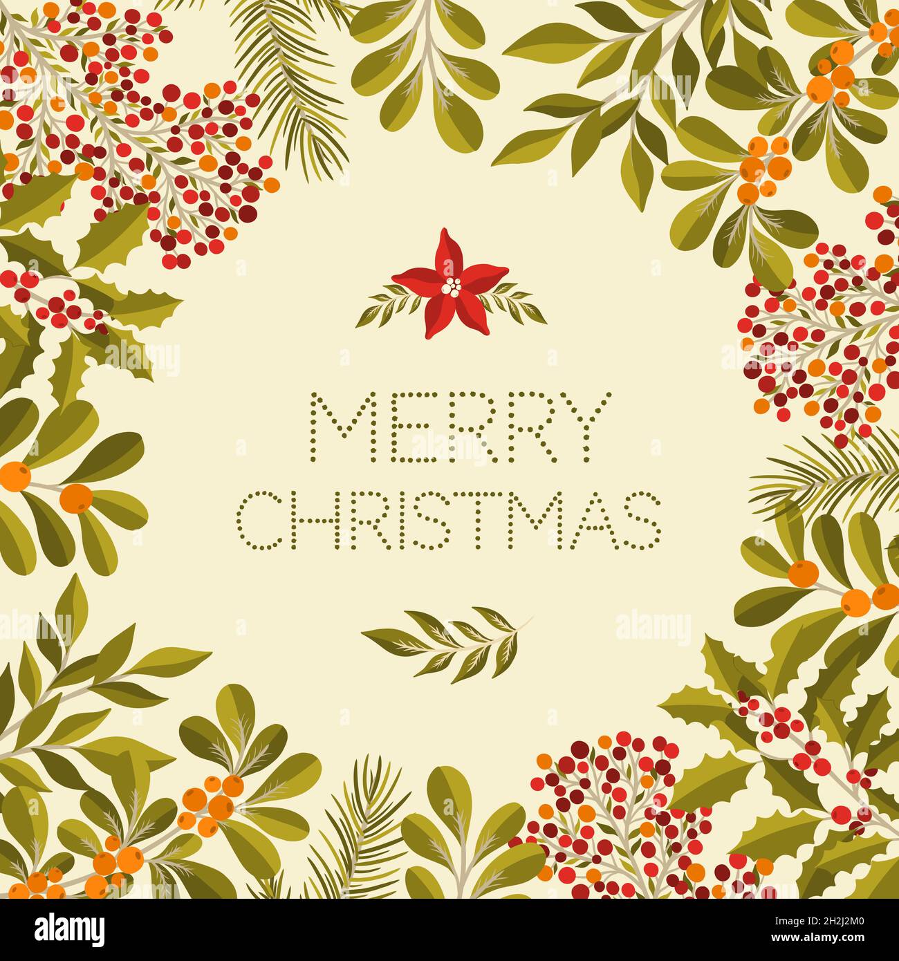 Christmas Floral Decorations 2022 Christmas Frame Floral Branch.holiday Border Background Plant.design Decoration  2022 New Year Stock Vector Image & Art - Alamy