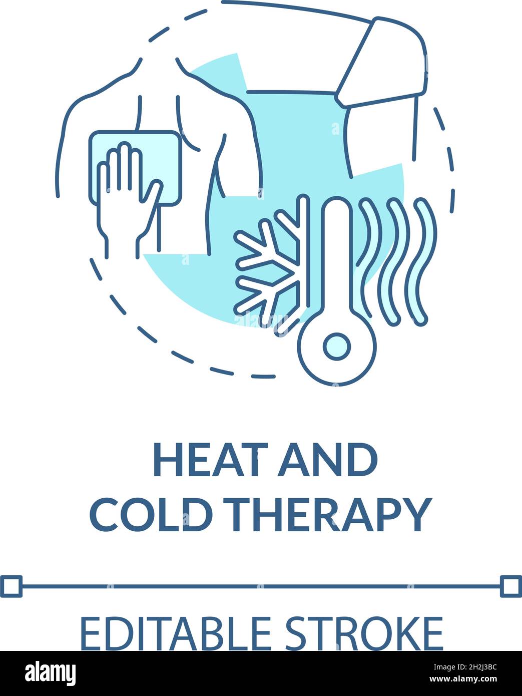 Heat and cold therapy blue concept icon Stock Vector Image & Art Alamy