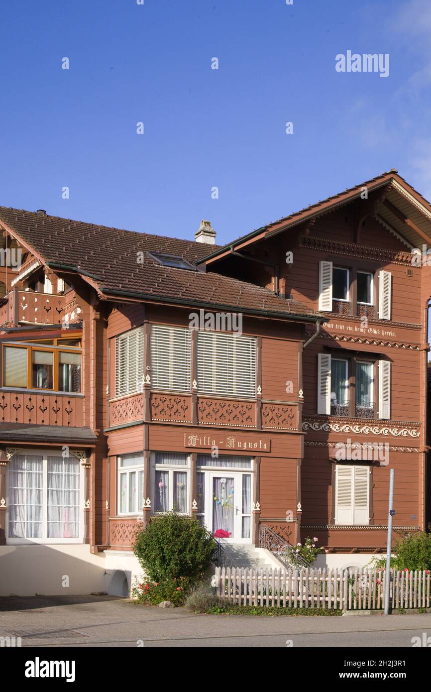Switzerland, Berne, Interlaken, house, typical architecture Stock Photo