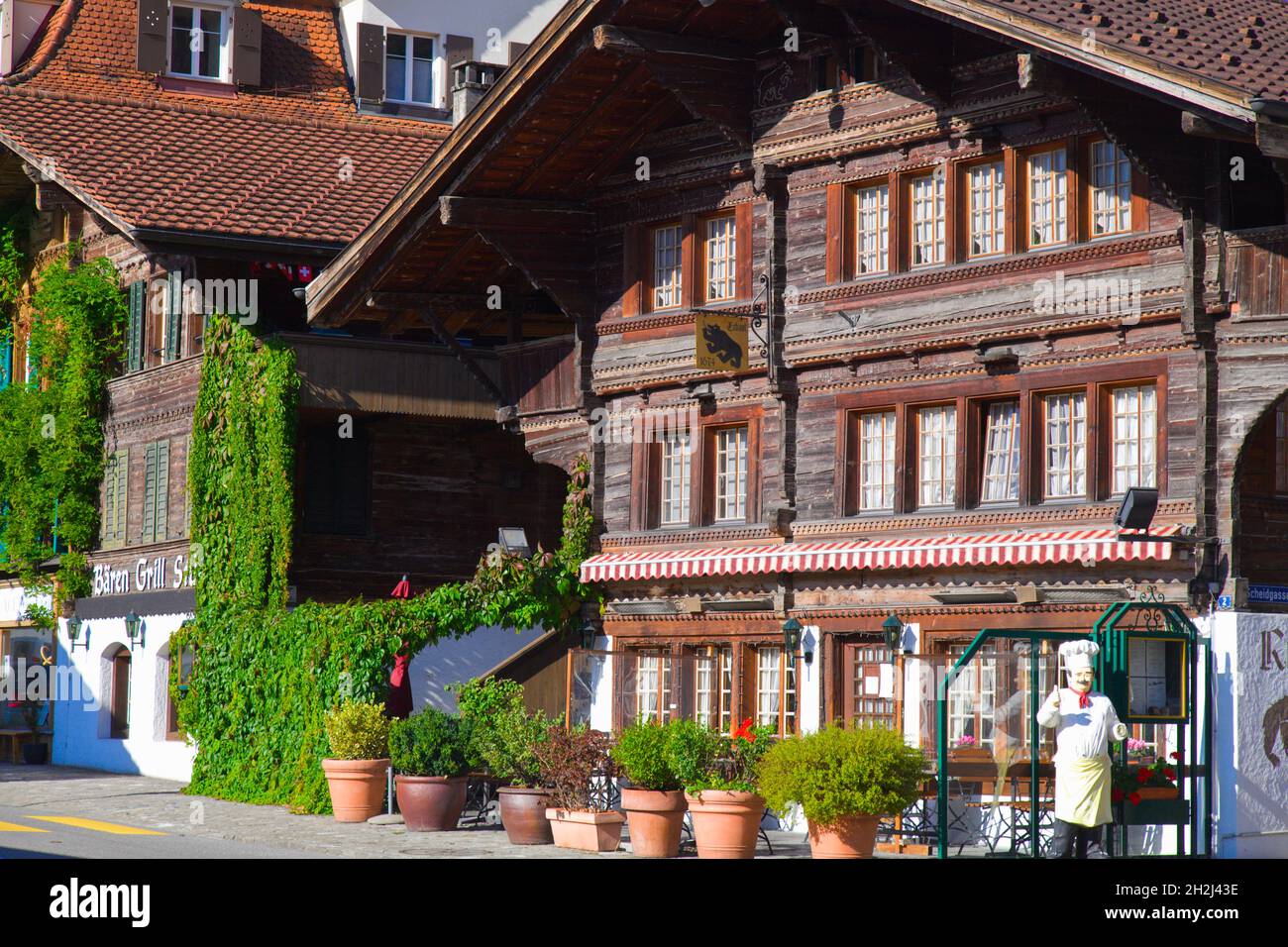 Switzerland, Berne, Interlaken,  Unterseen, house, typical architecture, Stock Photo