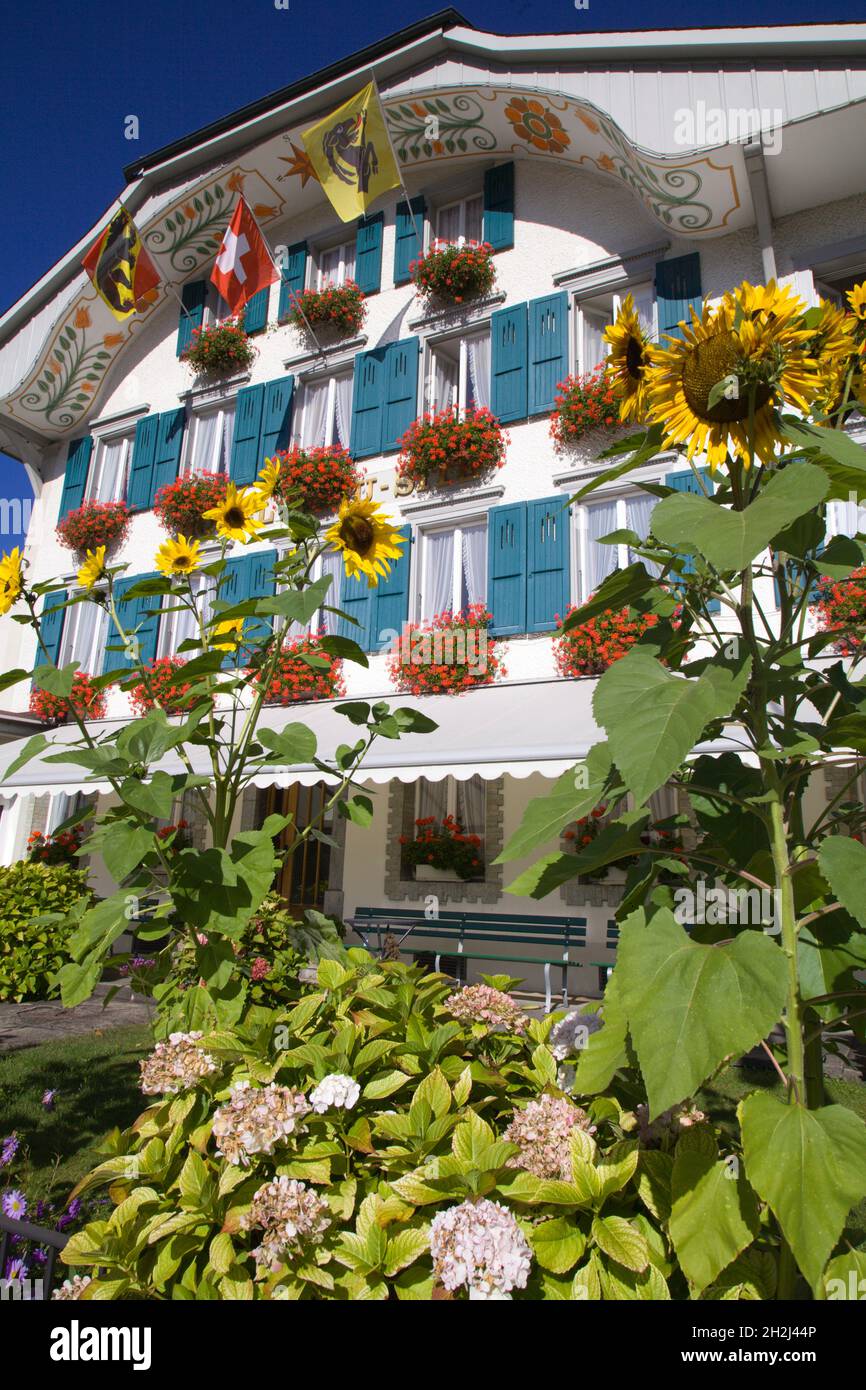 Switzerland, Berne, Interlaken,  Unterseen, house, Stock Photo