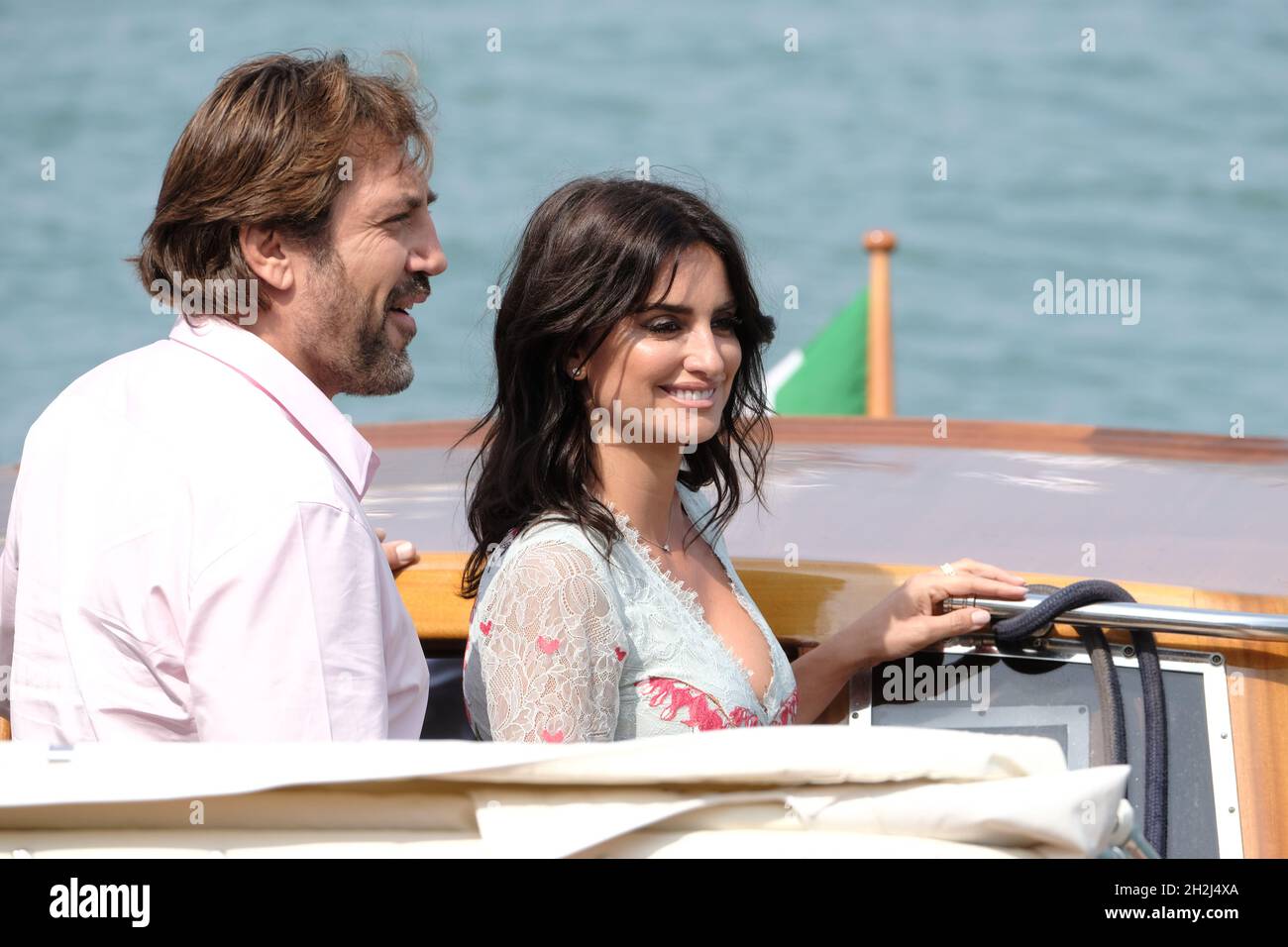 Actress Penelope Cruz and Actor Javier Bardem arrives at The 75th Venice International Film Festival in Venice, Italy, September 06, 2017. (MvS) Stock Photo