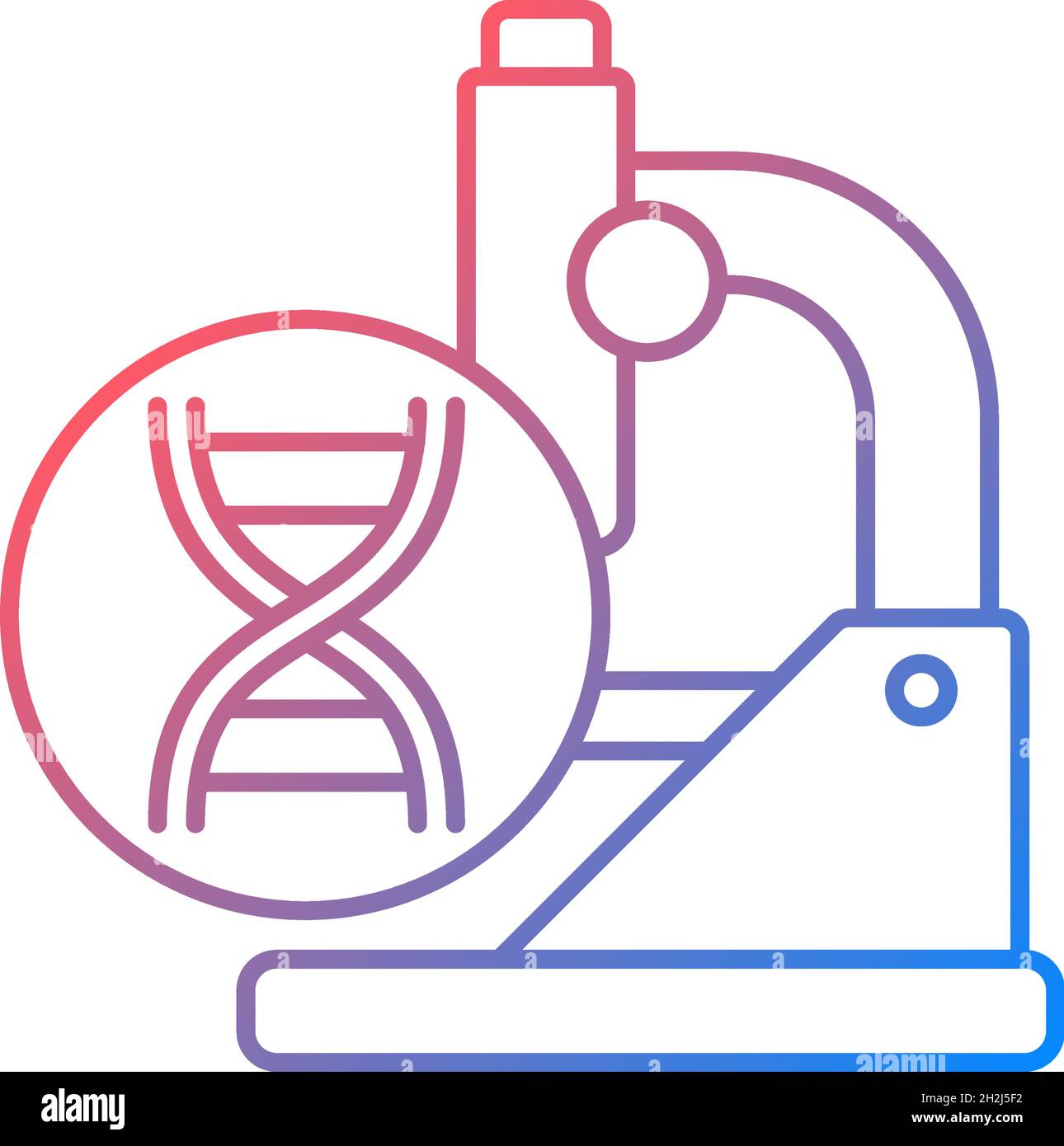 Genetic trials gradient linear vector icon Stock Vector