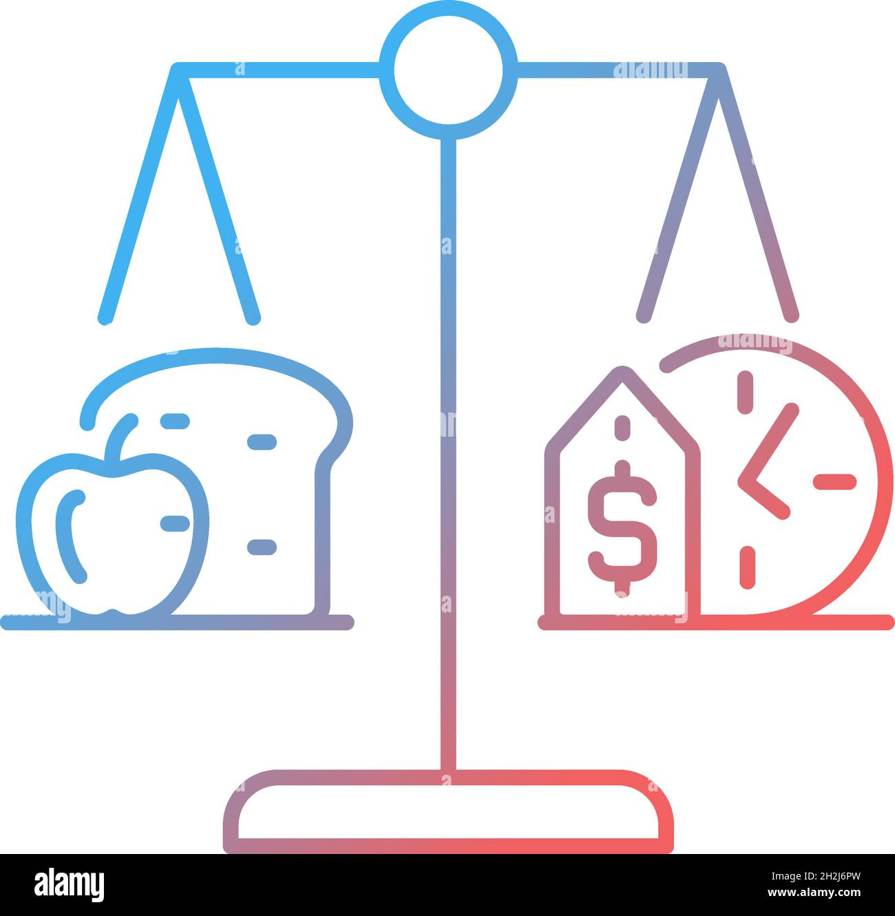 Food stability gradient linear vector icon Stock Vector