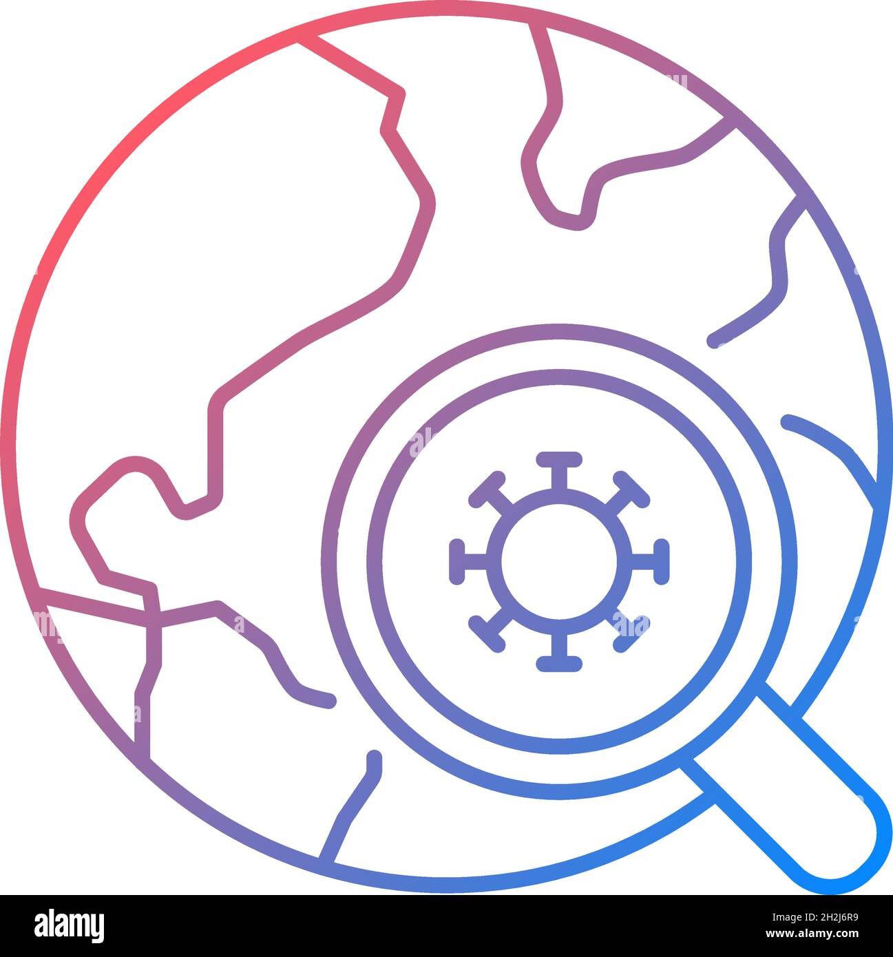 Epidemiological trials gradient linear vector icon Stock Vector