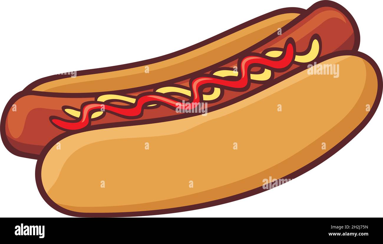 Hot dog vector illustration Stock Vector Image & Art - Alamy