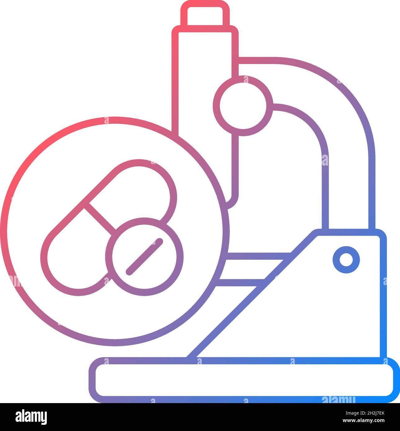 Testing drugs gradient linear vector icon Stock Vector