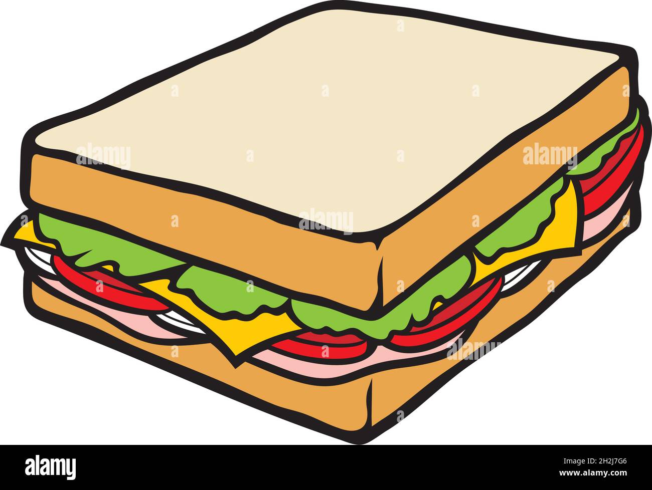 Sandwich vector illustration Stock Vector