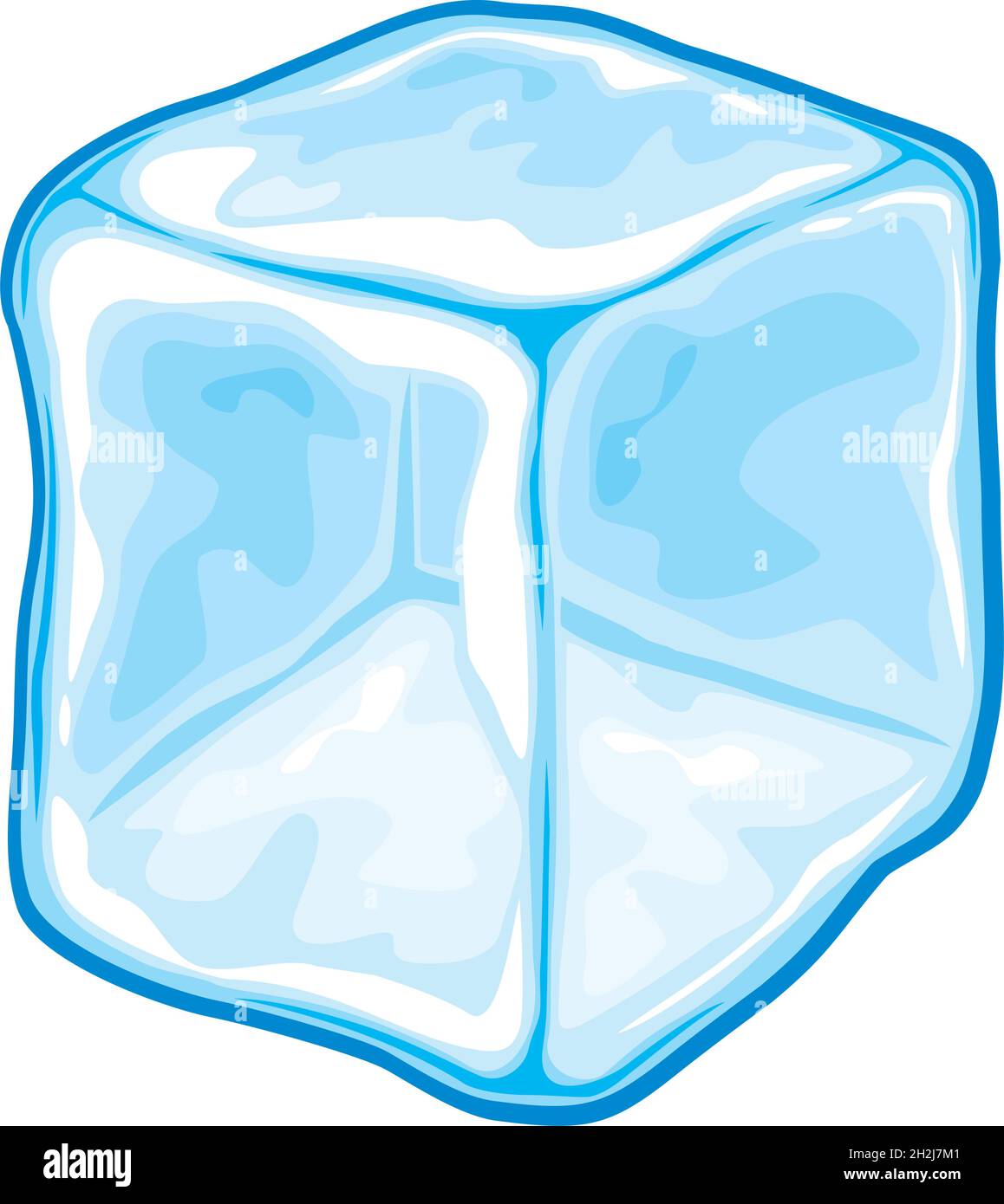 Ice cube vector illustration Stock Vector. 