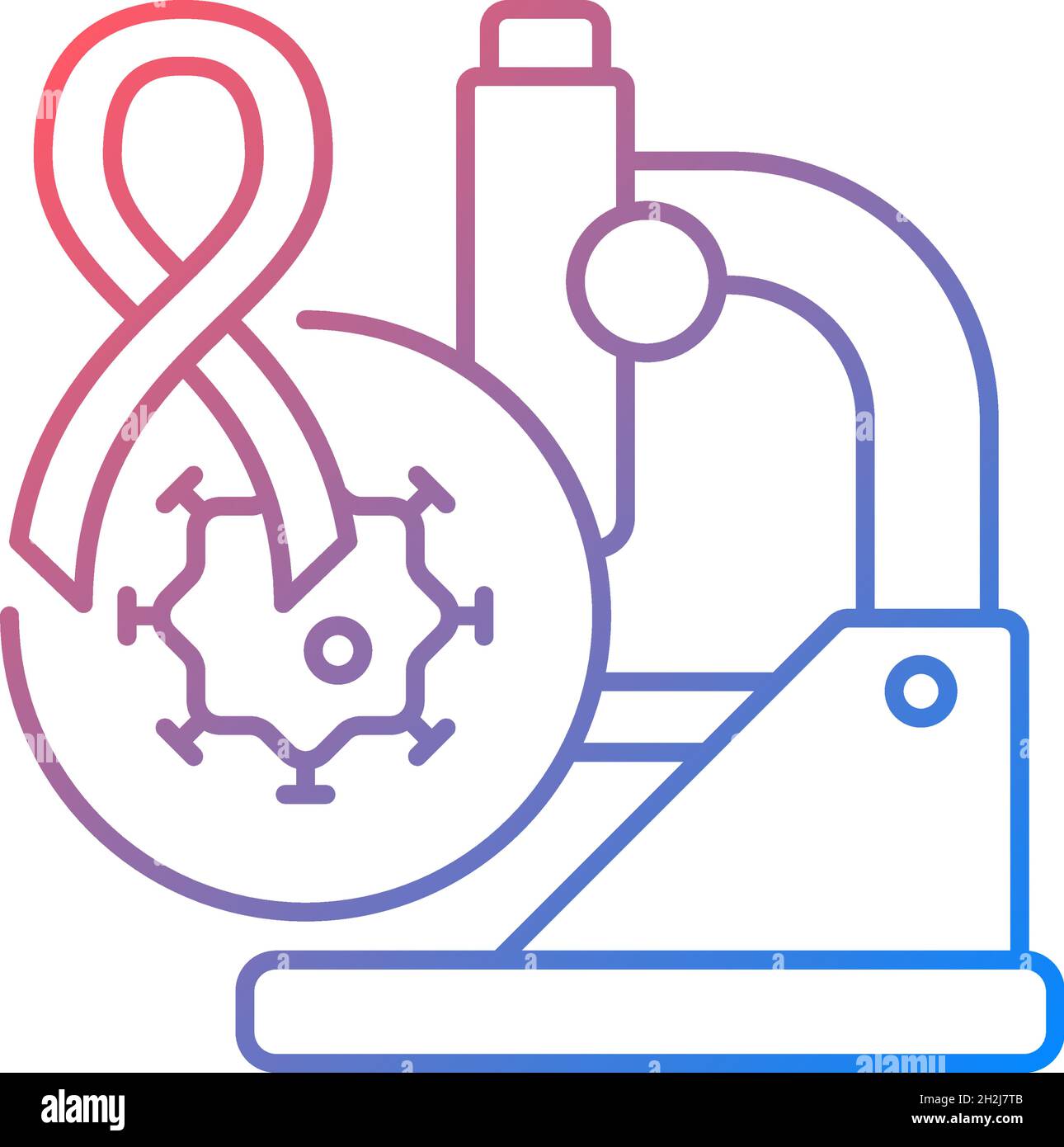 Cancer clinical trials gradient linear vector icon Stock Vector