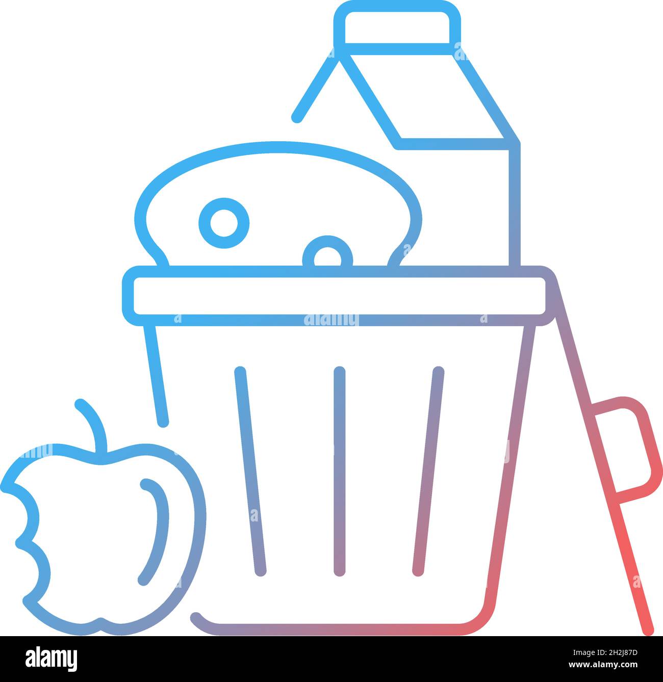Food misuse gradient linear vector icon Stock Vector