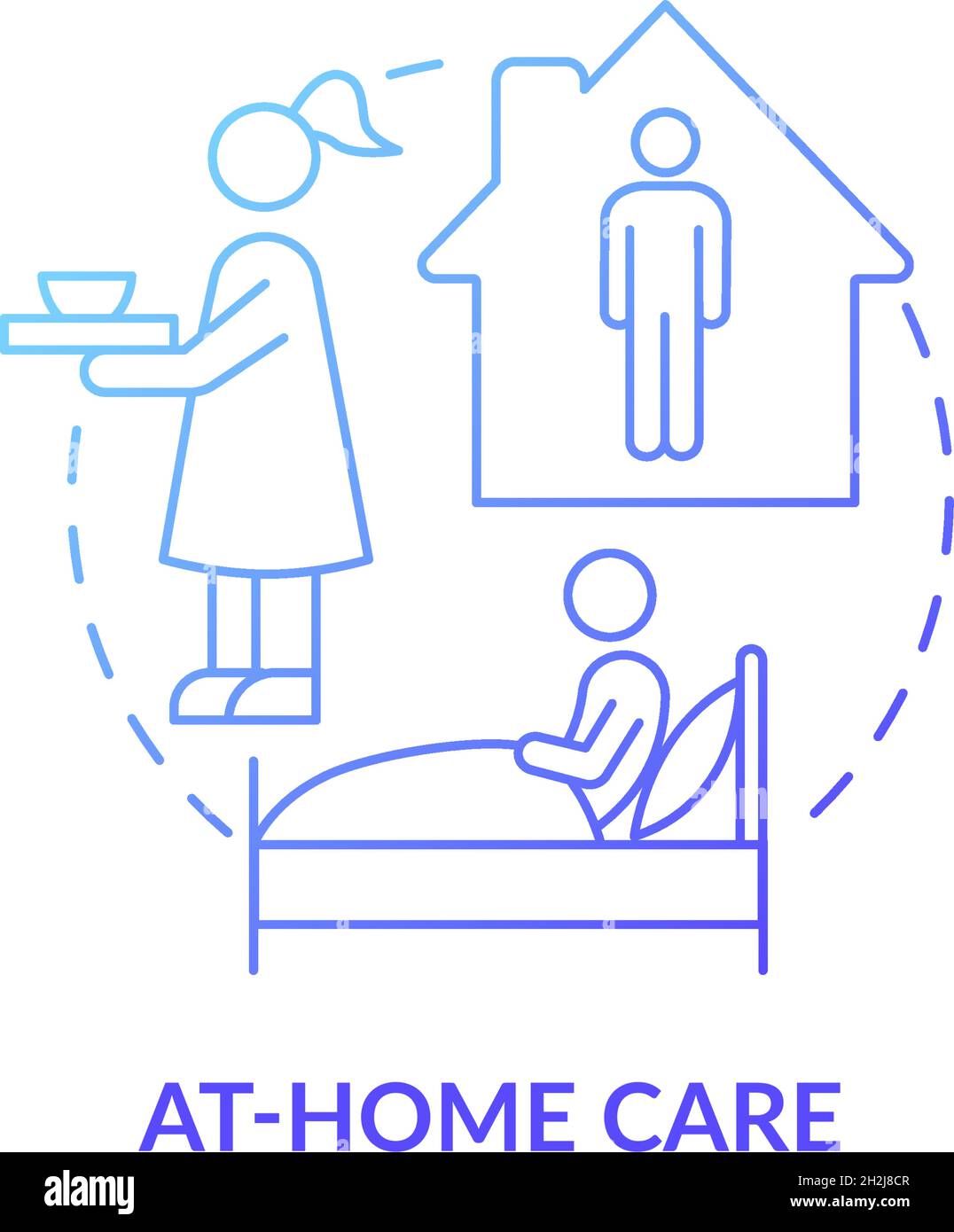 At home care blue gradient concept icon Stock Vector Image & Art - Alamy
