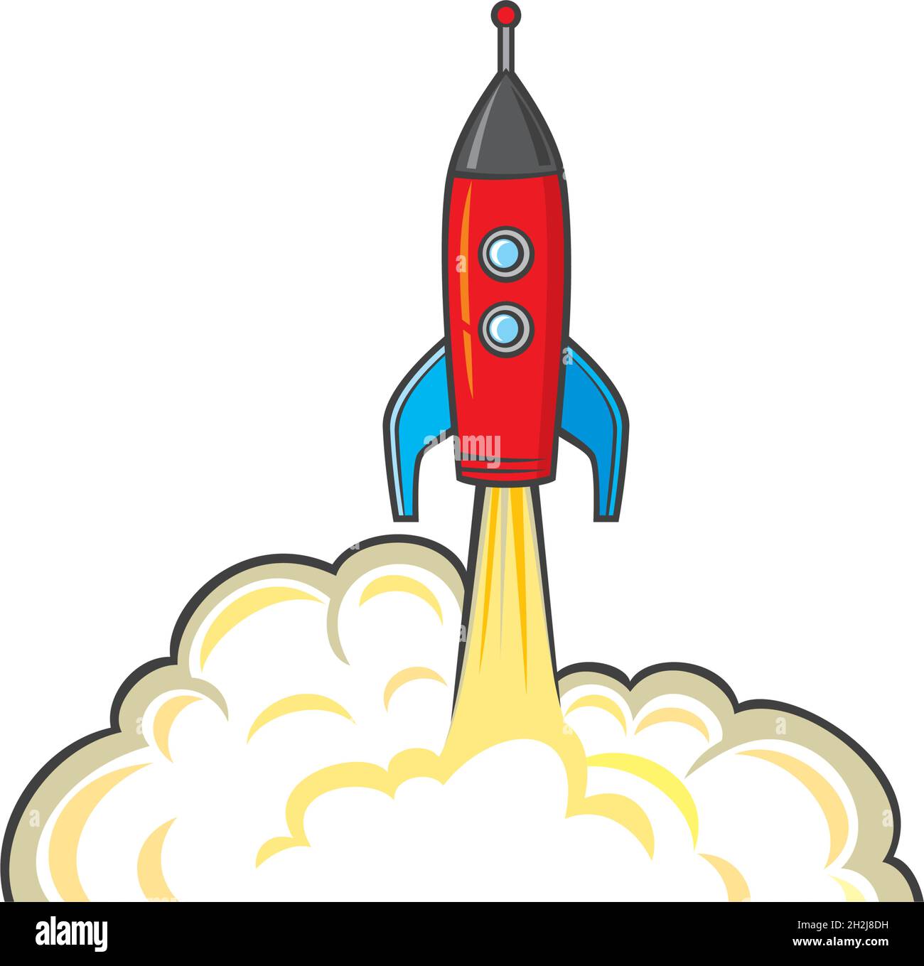 Space rocket - startup concept vector illustration Stock Vector