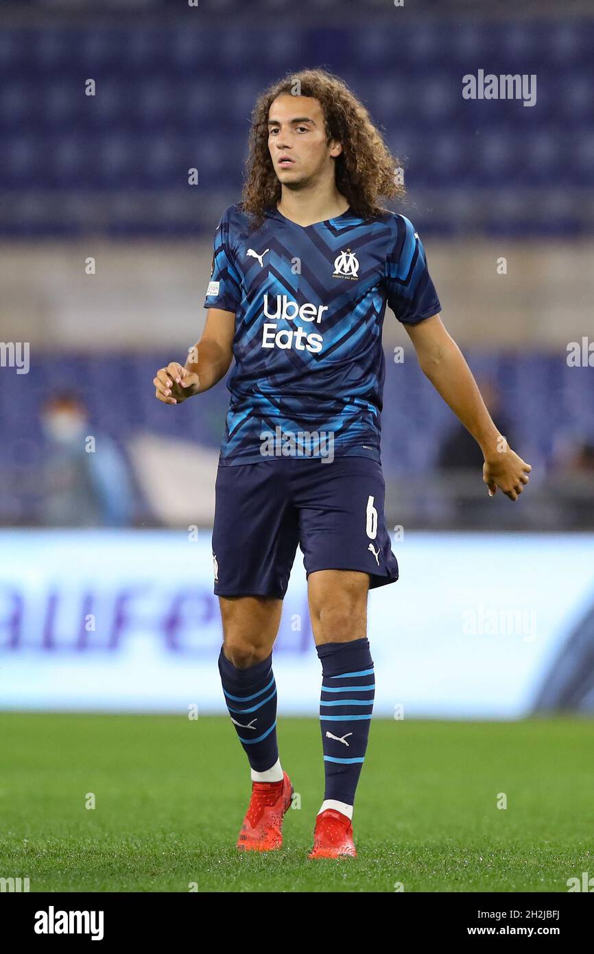 Rome, Italy, 21st October 2021. Matteo Guendouzi of Olympique De Marseille during the UEFA Europa League match at Olimpico, Rome. Picture credit should read: Jonathan Moscrop / Sportimage Stock Photo