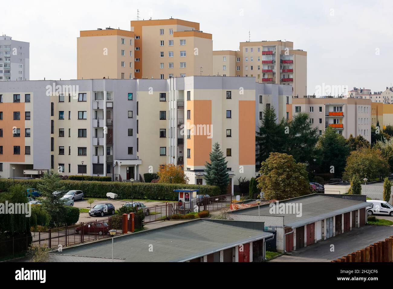 Warsaw, Poland October 15, 2021 Residential buildings where many