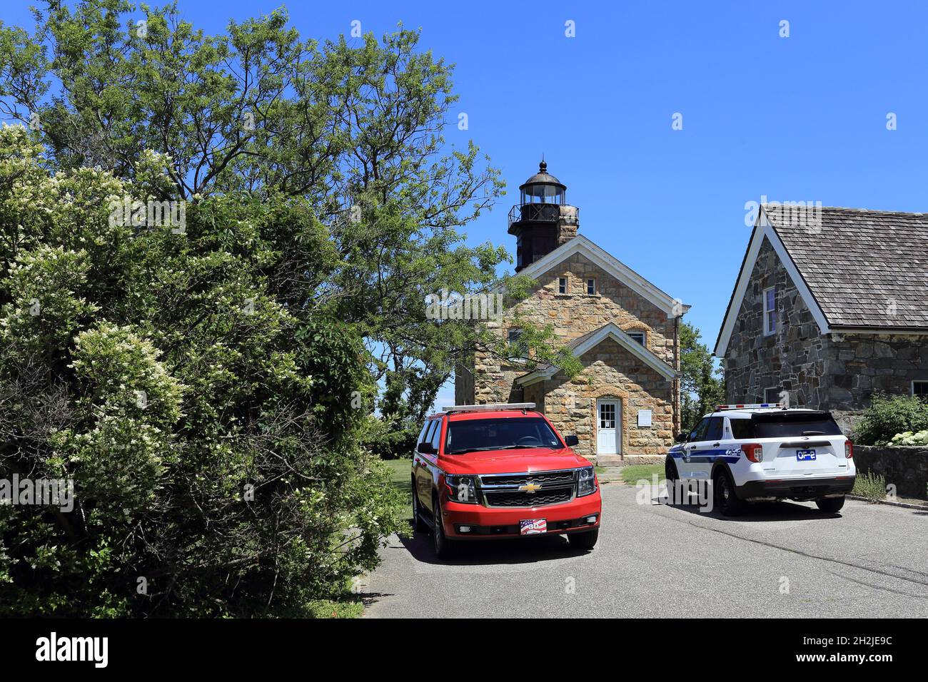 Old Field Lighthouse Long Island New York Stock Photo