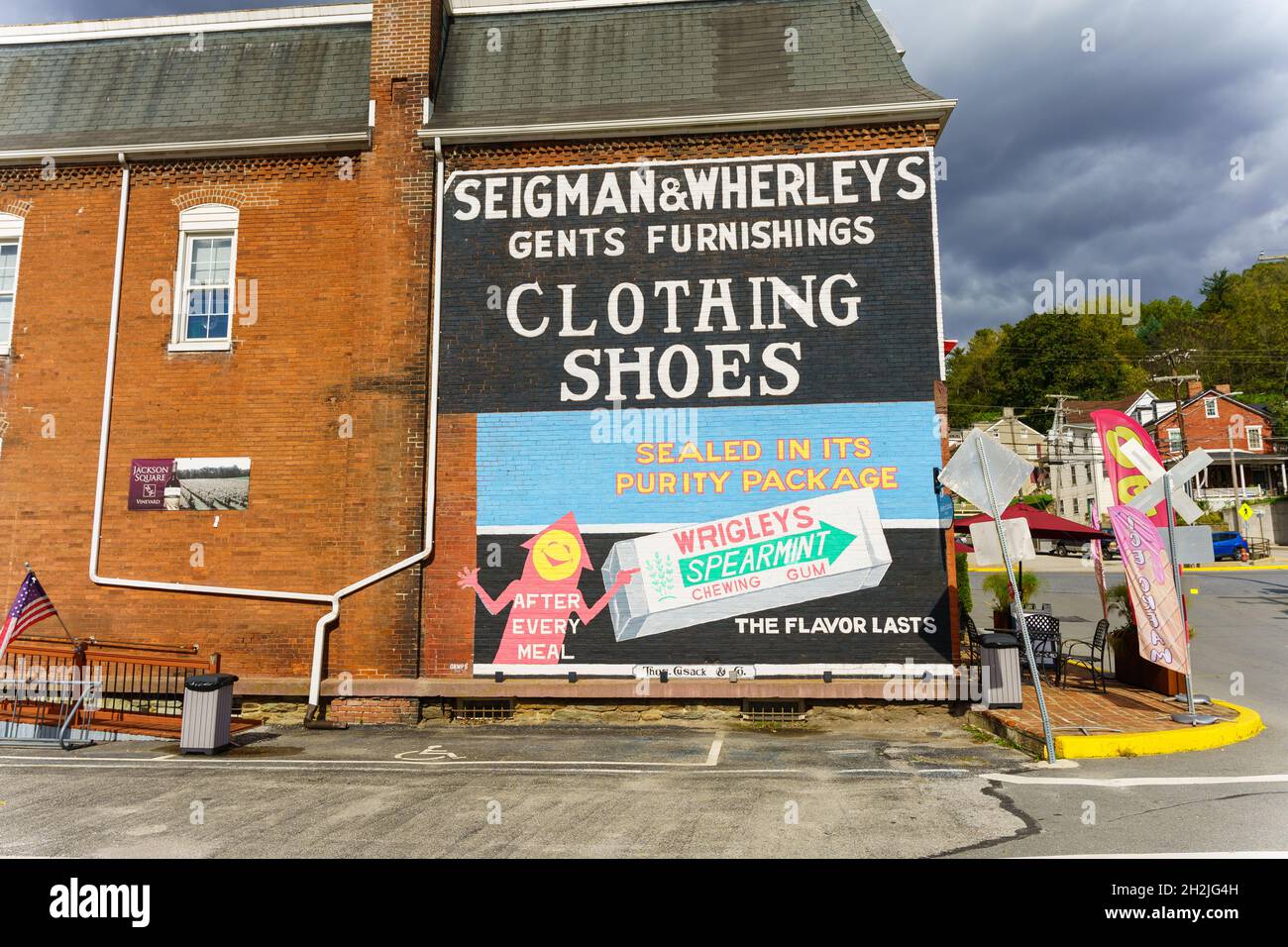 Glen Rock, PA, USA October 17, 2021 A nostalgic advertising image on