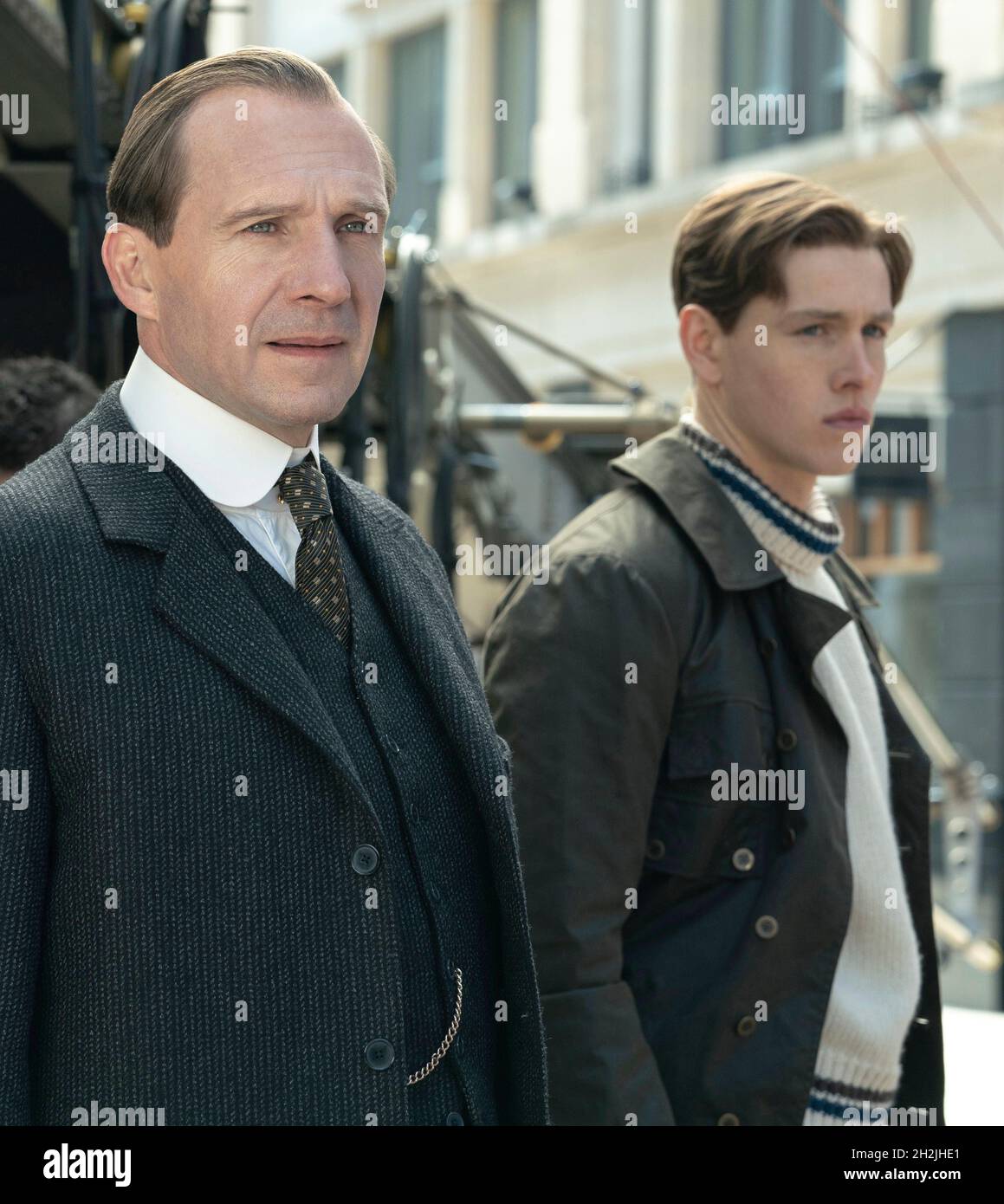 (LR) Ralph Fiennes as Oxford and Harris Dickinson as Conrad in 20th