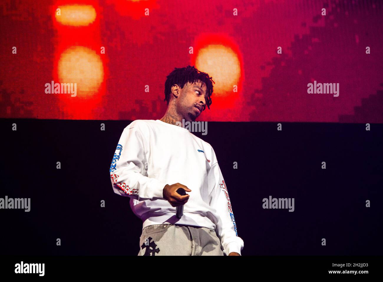 Download 21 Savage performing at the Devastation Tour in Houston, TX