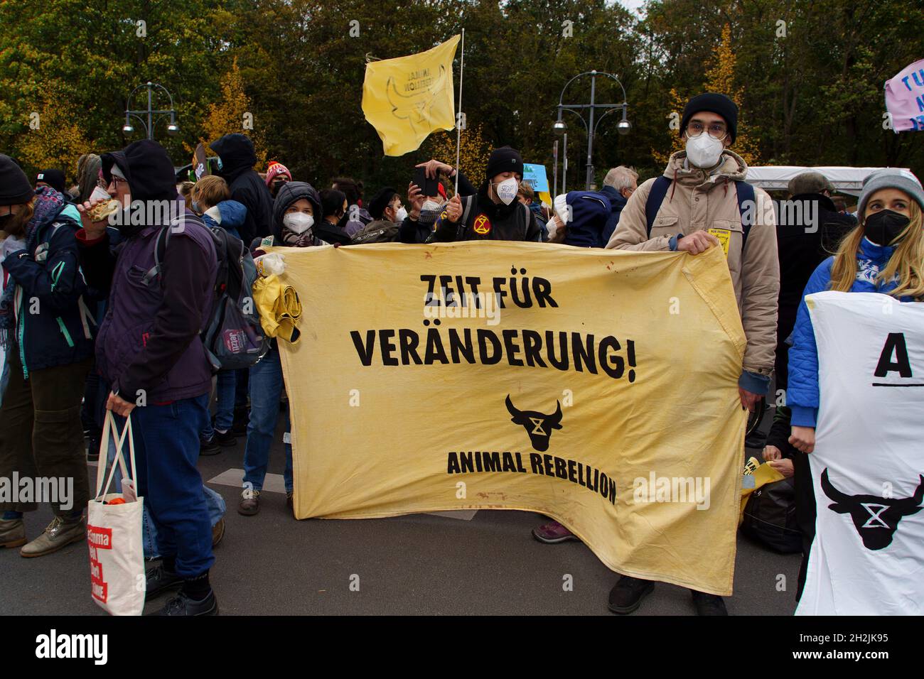 Climate demo in Berlin, Germany, 22 October 2021 Stock Photo