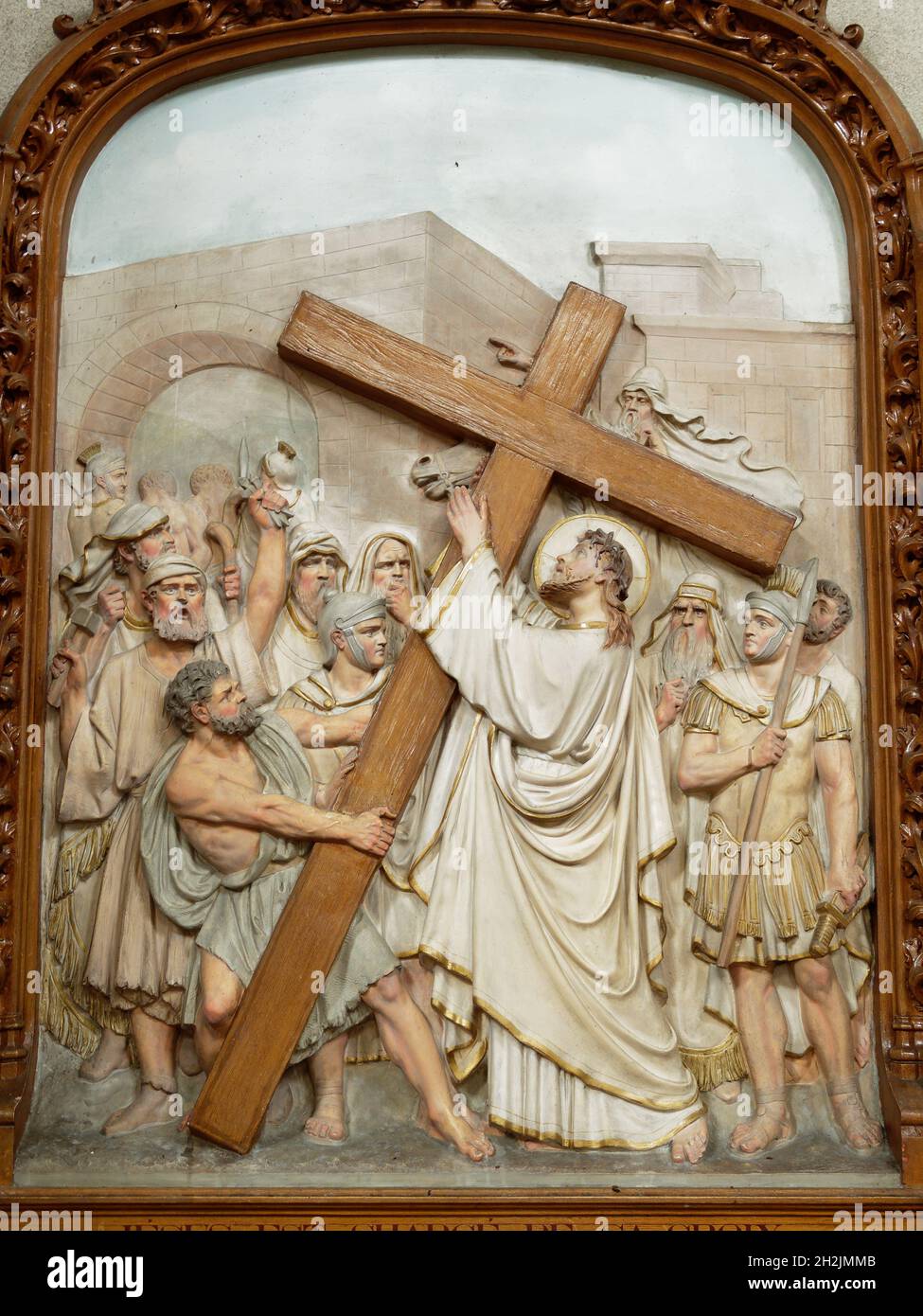 Seconde station- Jésus est chargé de sa croix Stock Photo