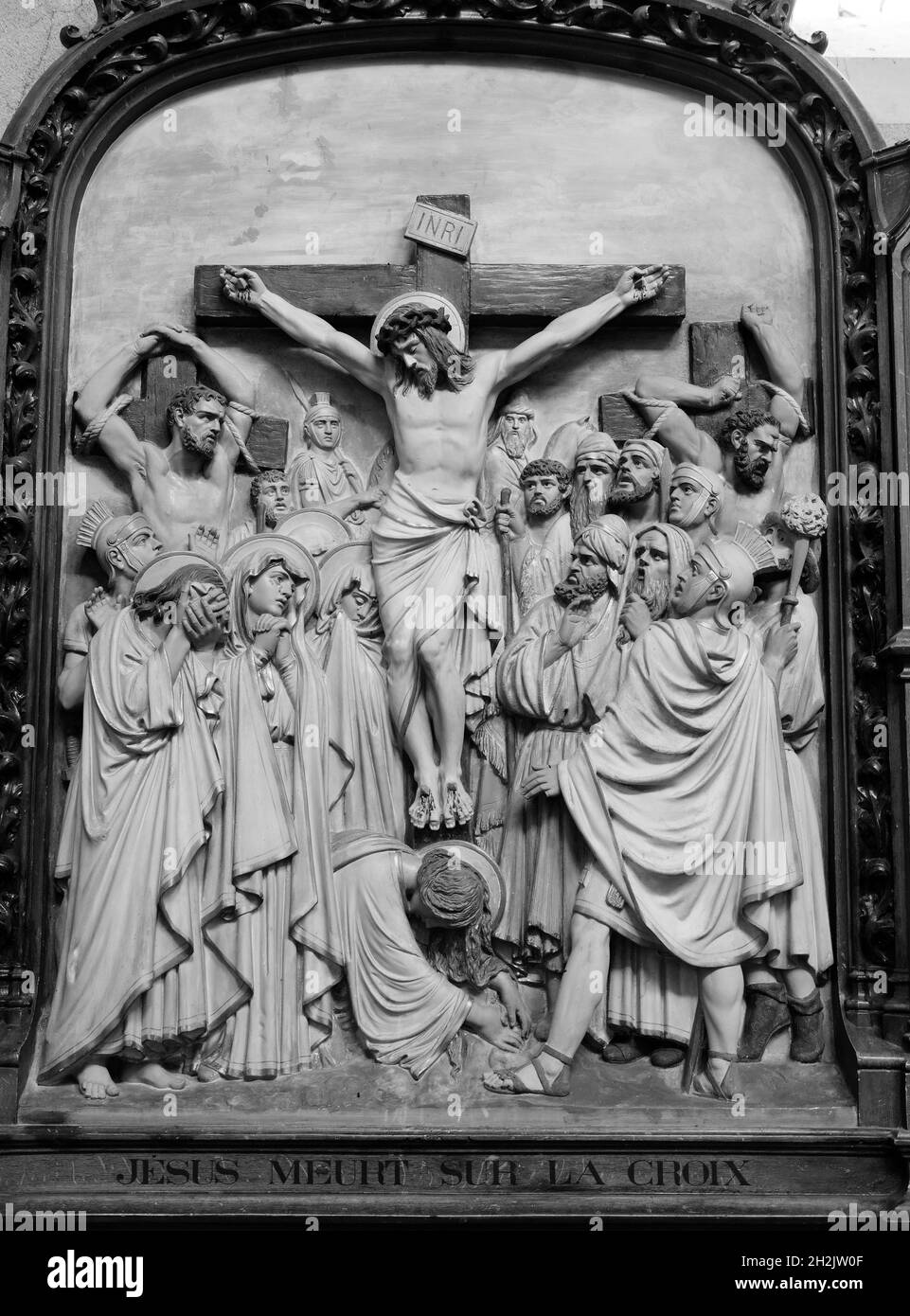 Douzième station - Jésus meurt sur la croix Stock Photo