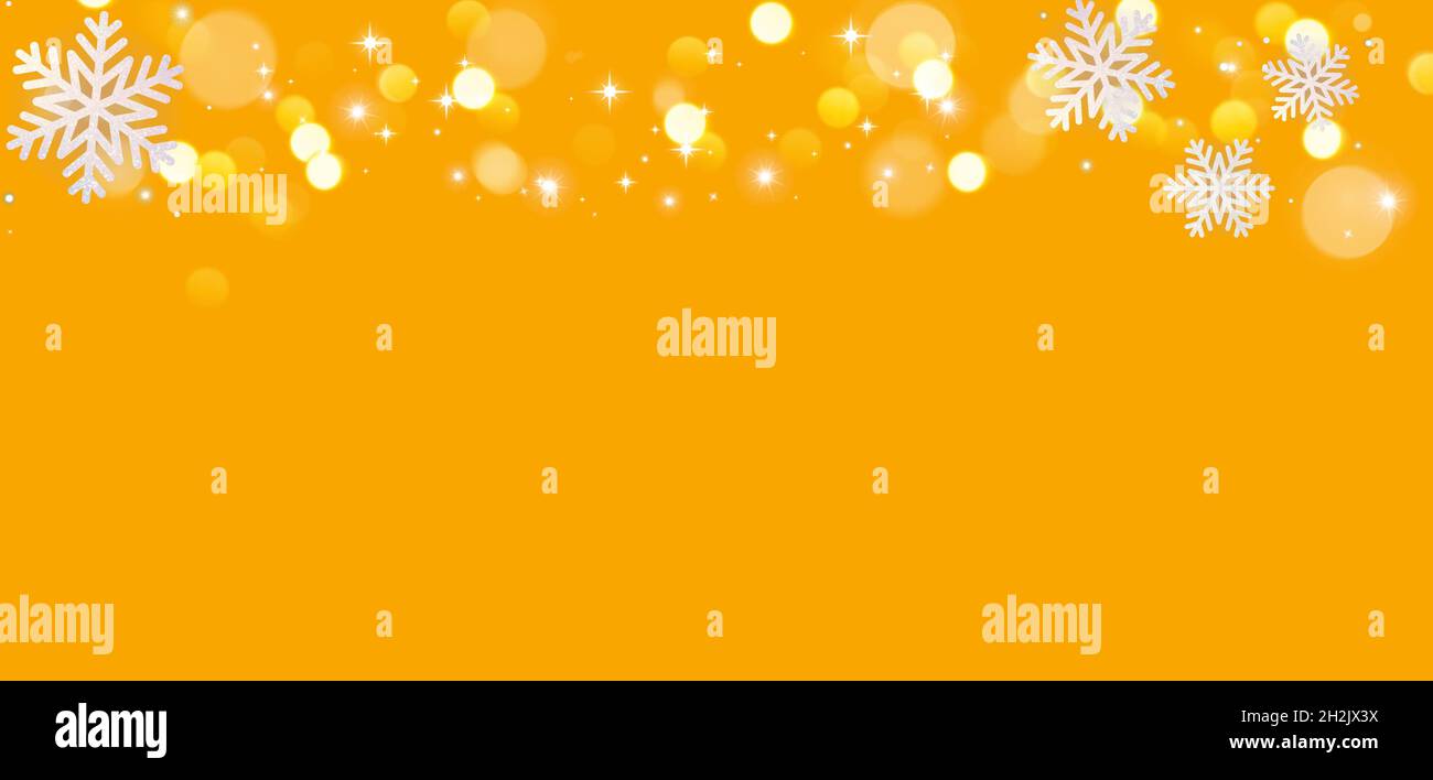 Festive background with bokeh lights and Snowflakes Stock Photo - Alamy