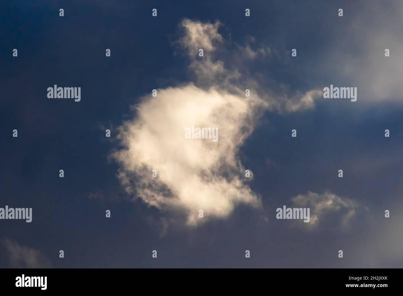 White cloud texture. Air material backdrop. Sky effect pattern. Wallpaper and background. Stock Photo