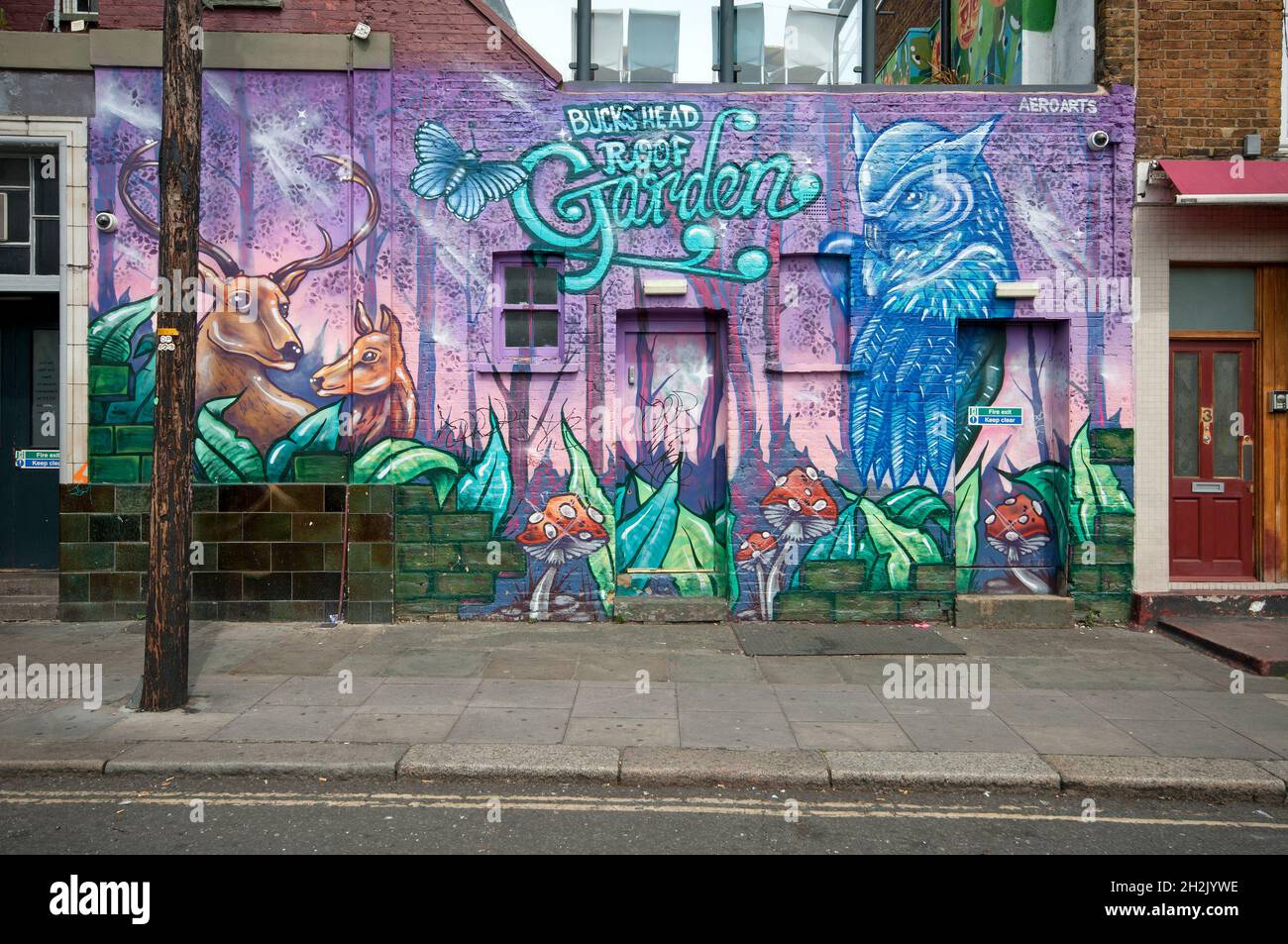 Street art in Camden High Street, Camden Town, London, England Stock Photo