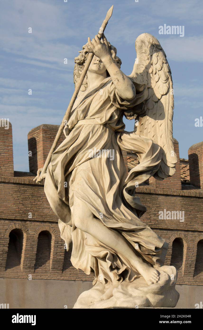statue of angel in Rome Stock Photo - Alamy