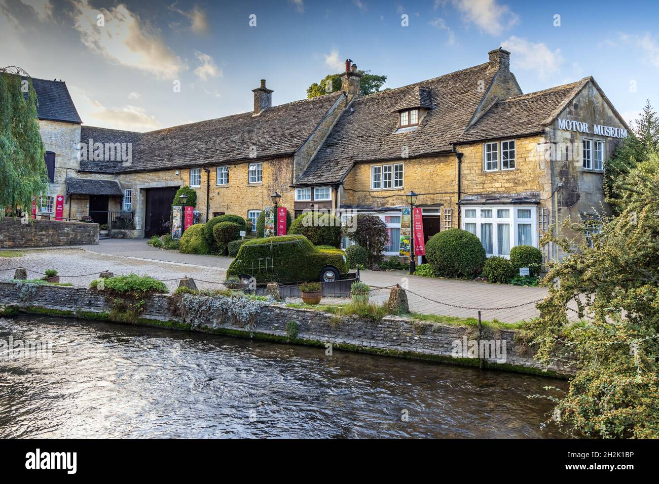 The Cotswold Motoring Museum by the River Windrush at Bourton-on-the-Water in the Cotswolds, Gloucestershire, England. Stock Photo