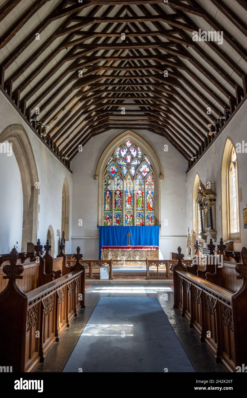 Interior of St Edwards parish Church, Stow on the Wold town, Gloucestershire, Cotswolds, England Stock Photo