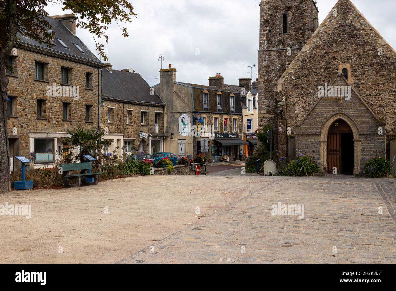 PORTBAIL, FRANCE Aug 30, 2021 small chapel of Portbail, Normandie