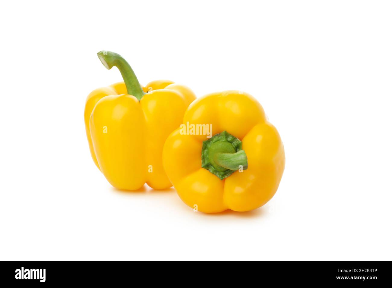 Yellow bell pepper isolated on white background Stock Photo - Alamy