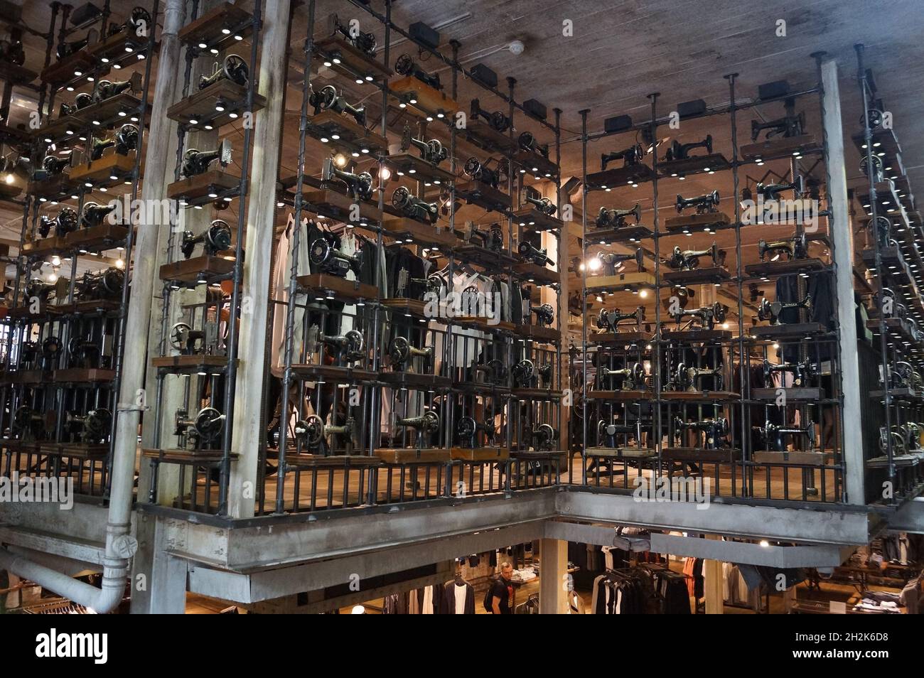 interior of the Singer sewing machine shop in Portobello Road, Notting