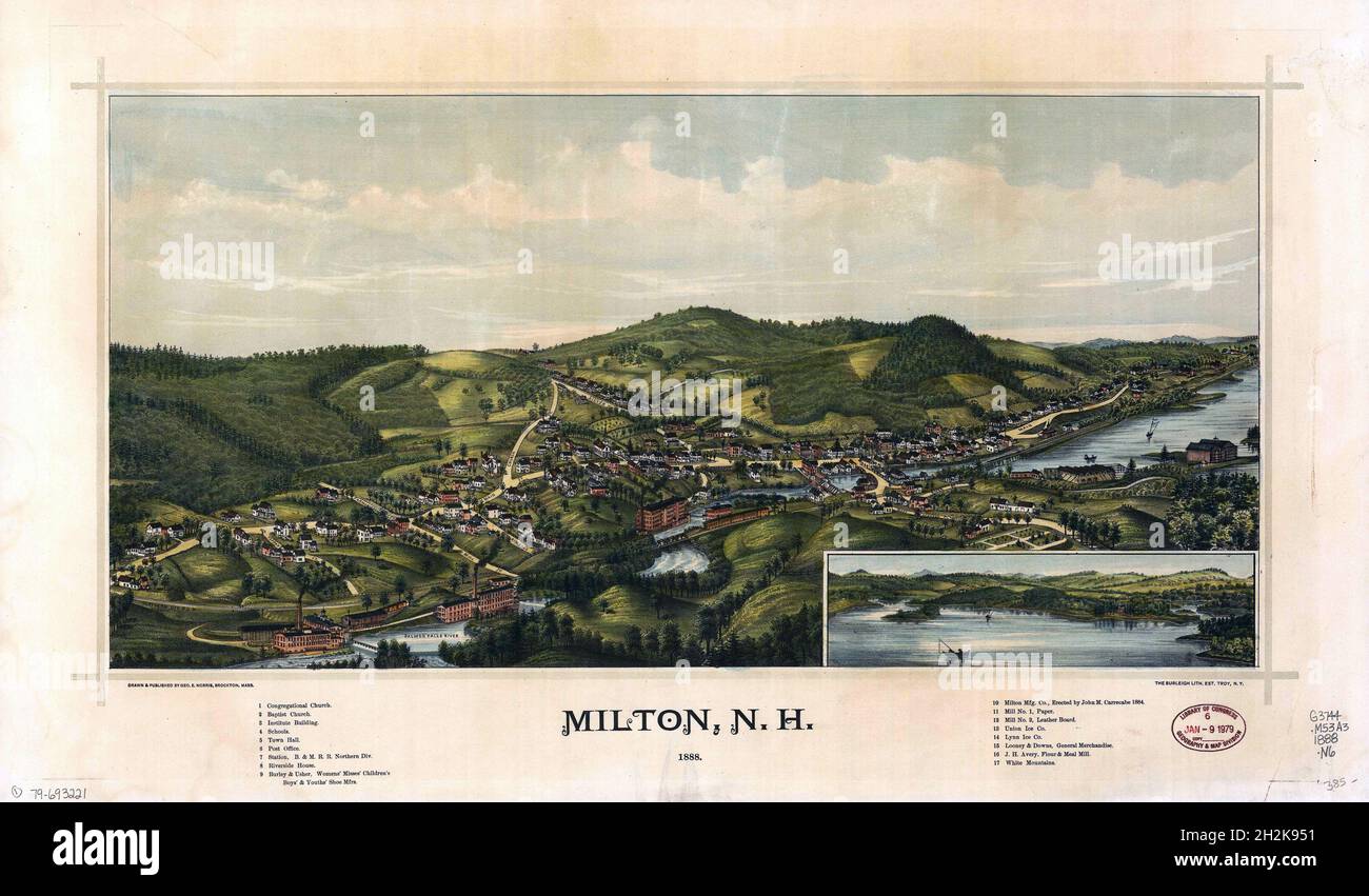 Milton Nh 1888 Vintage City Maps vrogue.co