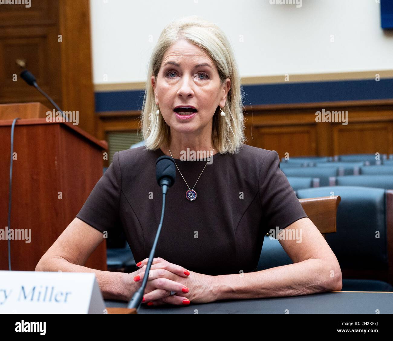 Washington DC, USA. 22nd Oct, 2021. U.S. Representative, Mary Miller (R