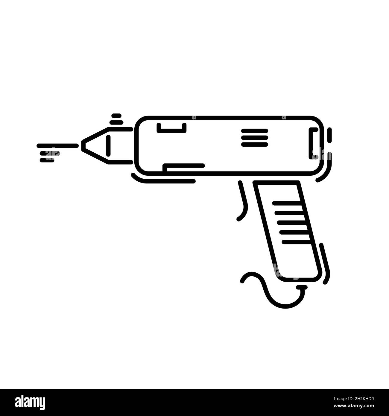 Working tools for construction and repair line icon drill Stock Vector ...