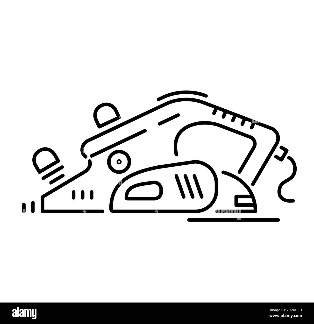 Working tools for construction and repair line icon plane, jointer, jack-plane Stock Vector