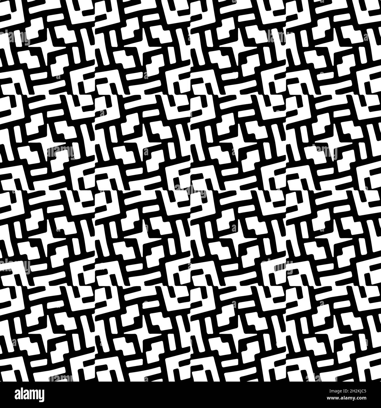 Seamless vector pattern in geometric ornamental style. Black pattern ...