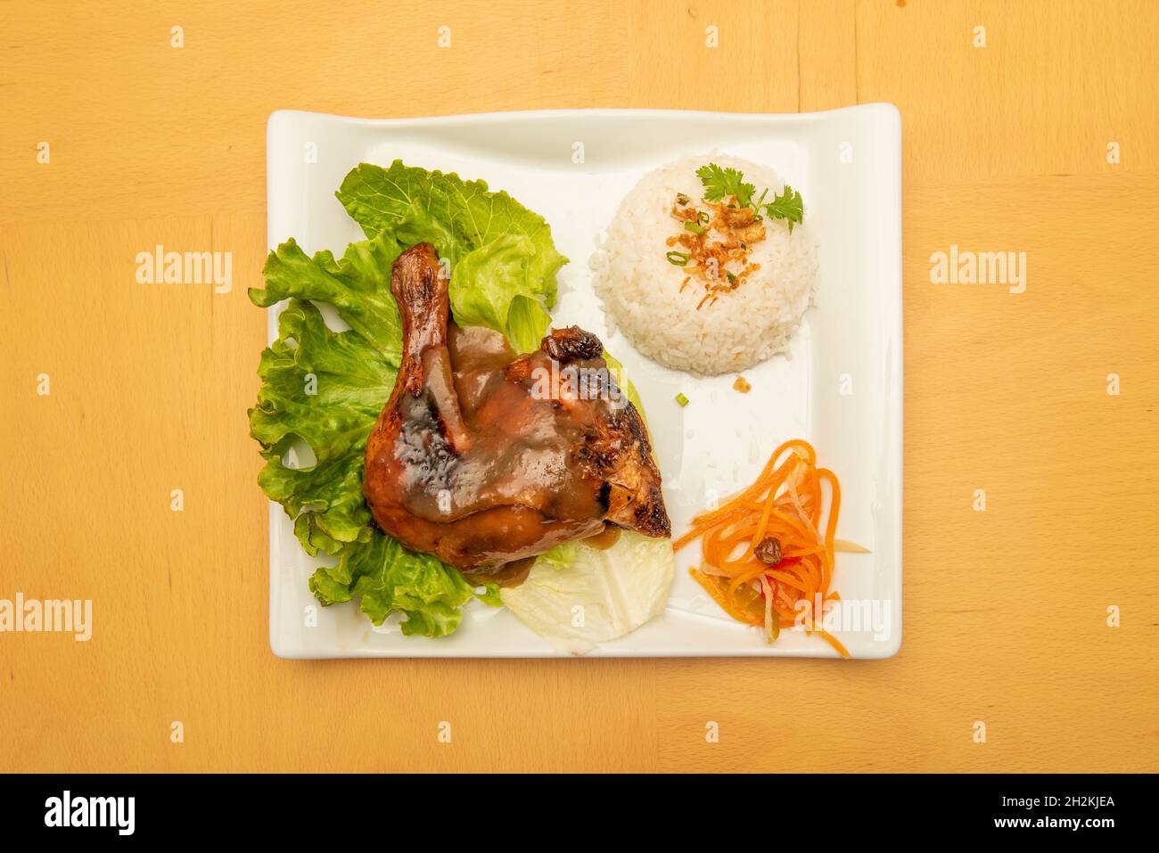 Grilled inasal chicken recipe with calamansi, black pepper, coconut vinegar and achiote Stock