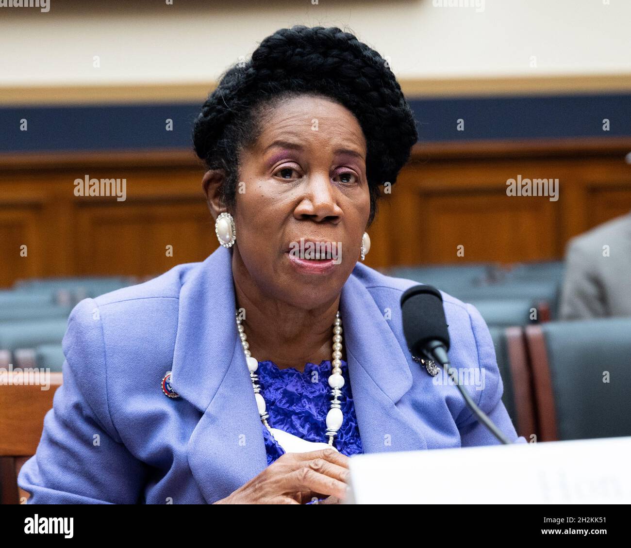 Washington DC, USA. 22nd Oct, 2021. . Representative, Sheila Jackson Lee  (D-TX) speaking at a hearing of the House Judiciary Committee. Credit: SOPA  Images Limited/Alamy Live News Stock Photo - Alamy