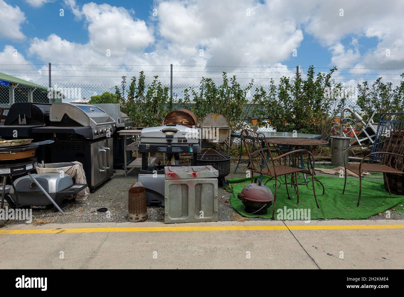 Mackay, Queensland, Australia October 2021 Barbecues and furniture